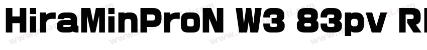 HiraMinProN W3 83pv RKSJ H字体转换